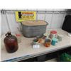 Image 3 : Galvanized Boiler with Lid, Tobacco Tins, Pop Bottles. 