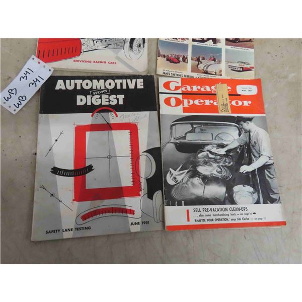 Vintage 4 Automotive Magazines from 1950s. 