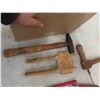 Image 3 : Vintage Woodworking Tools, Hammer, Gauges, Chisels, 