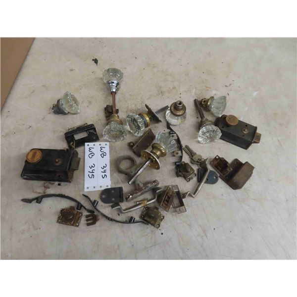 Vintage Door Hardware, Locks & 8 Glass Knobs