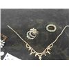 Image 4 : Vintage 2 Rhinestones Necklaces & 2 Rhinestone 