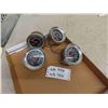 Image 1 : 4 Vintage Faria Speedometers with Mounting Plates 