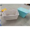 Image 4 : 6 Poly Tubs , 3 with Lids. 