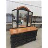 Image 1 : Dresser 30'' x 17 1/2'' x 60'' & Mirror 44'' x 45'' 