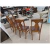 Image 5 : 5 Oak Dining Room Chairs 
