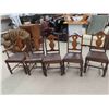 Image 1 : 5 Walnut Dining Room Chairs 