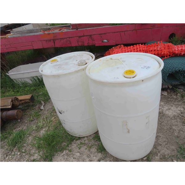 2 Poly Barrels 45 Gal Each