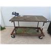 Image 1 : Rolling Steel Shop Table with Vice 33'' x 48'' x 27'' 