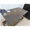 Image 3 : Rolling Steel Shop Table with Vice 33'' x 48'' x 27'' 