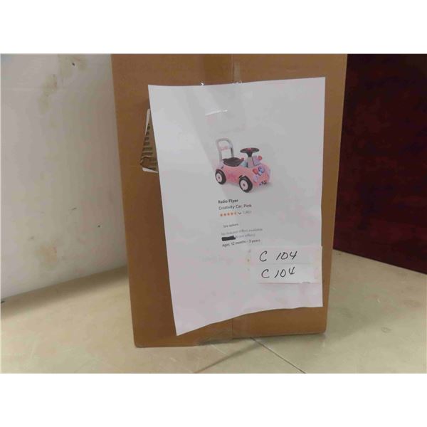 new- radio flyer creativity car, pink  