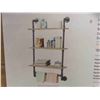 Image 3 : industriall pipe shelving with board, wall mounted
