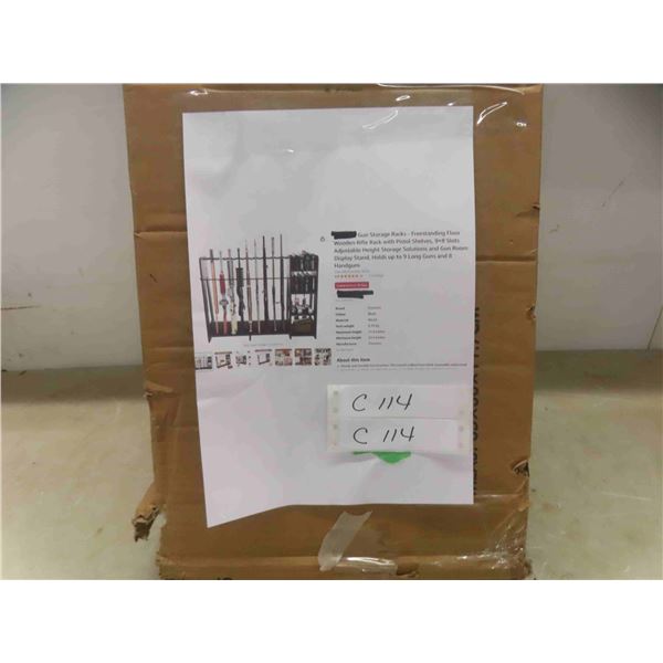 ikkle gun storage racks- freestanding flow wooden rifle