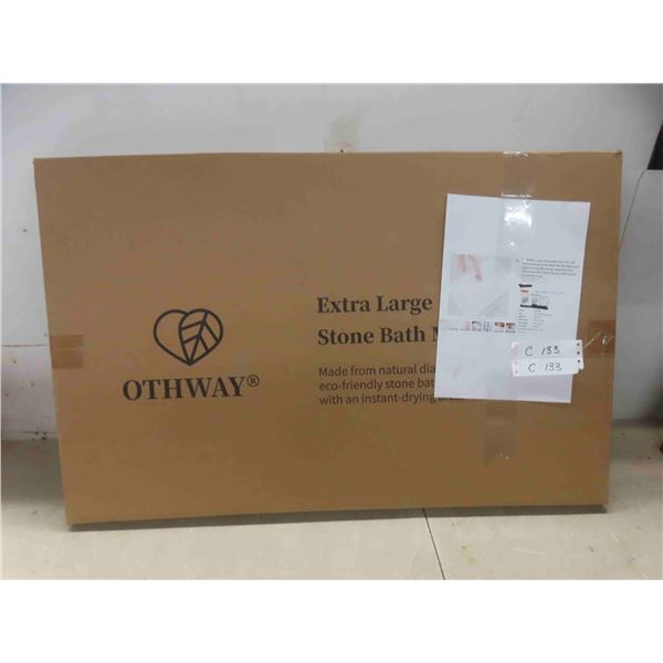 OTHWAY large stone bath mat 32" x20" diatomaceous earth