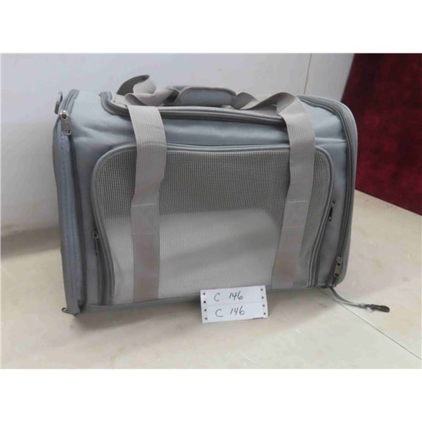 grey smalll dog/ cat carrier. New or store return 