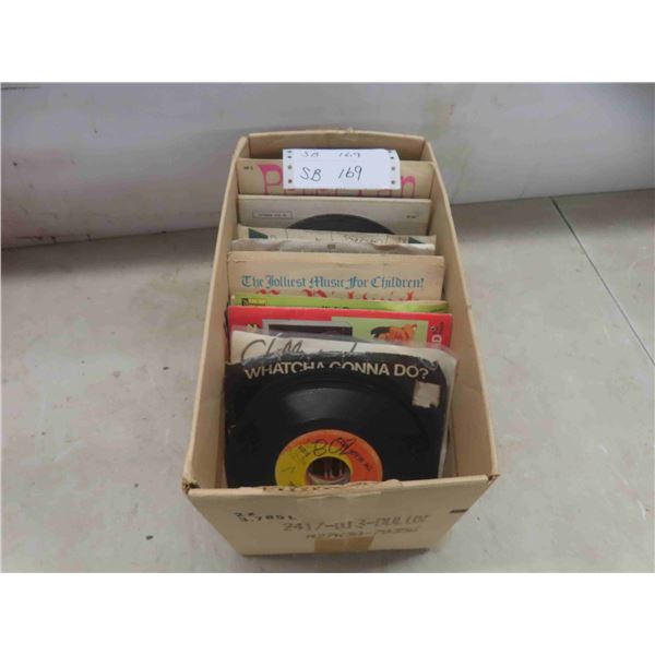 box full of 45 RPMS 