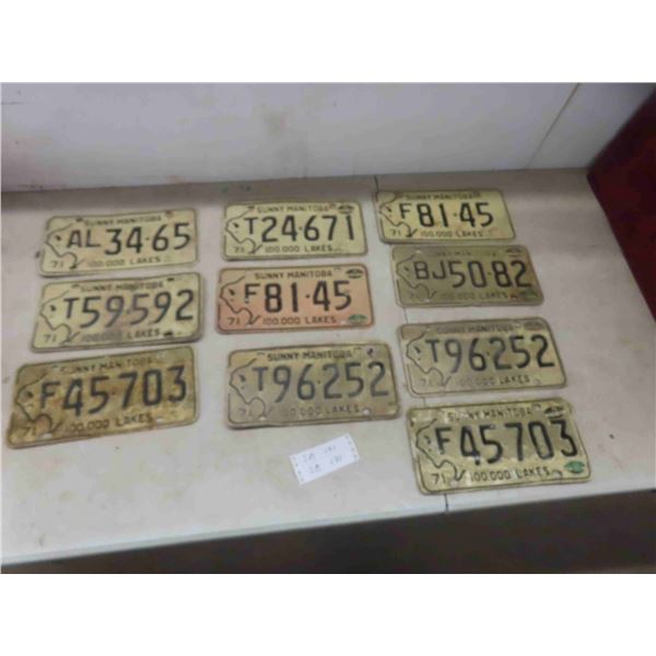 1971 manitoba lisence plates 