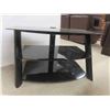 Image 5 : black glass tv and video stand 38x20x22" 