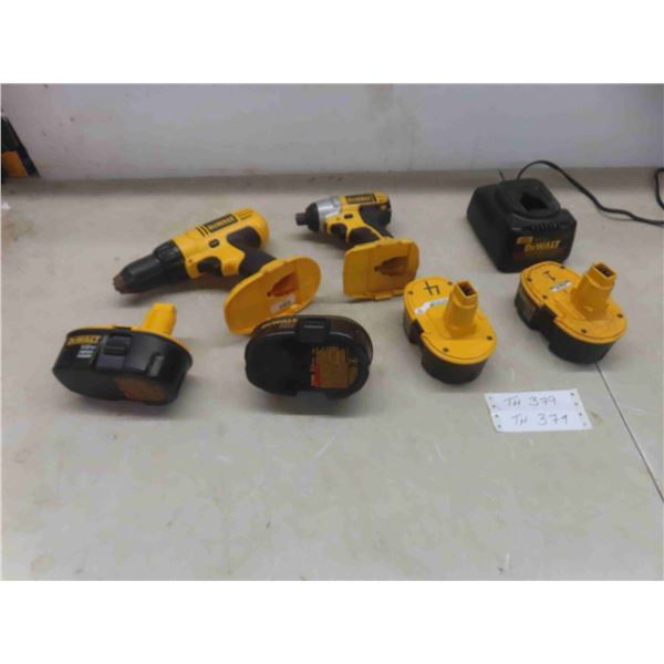 dewalt 18V cordless 1/2" drill driver , 1/4" impact driver, 