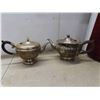 Image 10 : silver platted tea pot, creamer, sugar bowl, tray, 