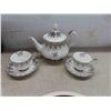 Image 2 : teapot, 2 tea cups with saucers 25th anniversary 