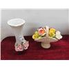 Image 4 : porcelain flower arrangements, candle holders vases 