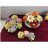 Image 5 : porcelain flower arrangements, candle holders vases 