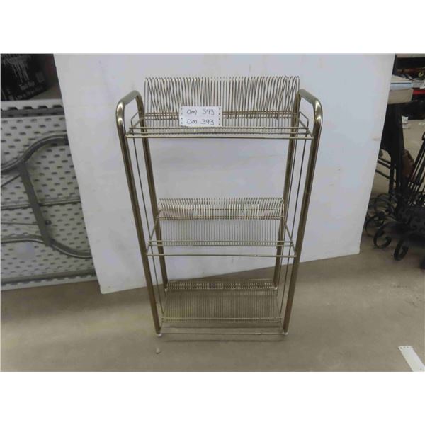 vintage brass record stand 19x11x32" 