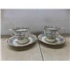 Image 4 : royal albert silver birch teacups with saucers(4)'