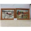 Image 1 : framed oil paintings by E. Mckibben  19x15