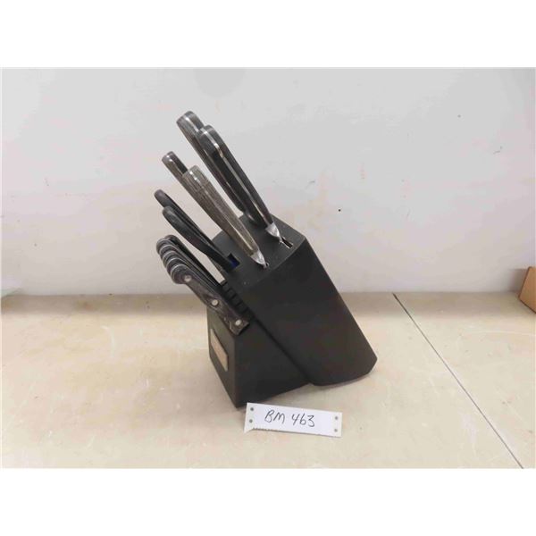 cusisinart knife block with 9 knives and scissors 