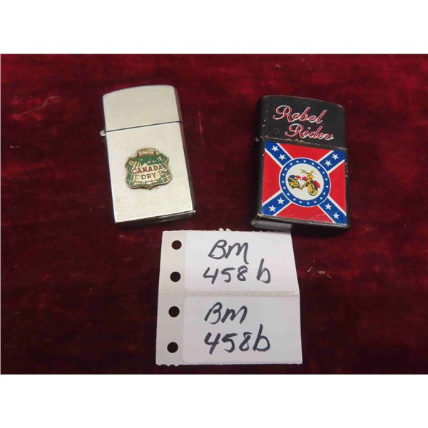 vintage lighters, 3 zippo style 