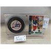 Image 1 : teemu selanne signed jets puck and parkhurst carol 