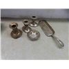 Image 4 : silvver plated coffee, tea pots, cream, sugar, candlesticks
