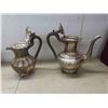 Image 9 : silvver plated coffee, tea pots, cream, sugar, candlesticks