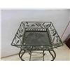 Image 9 : wrought iron plant stand 25"H, 36"W, 64". Faux wood 2" blind,