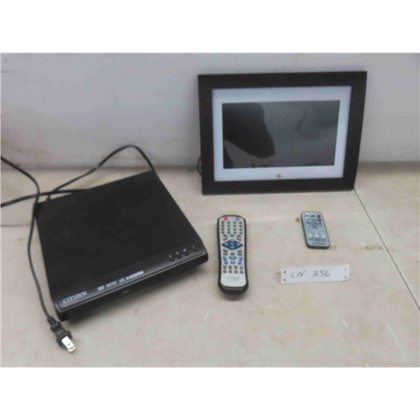 sylvania digital picyture frame with remote, and dvd player with remote 