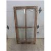 Image 1 : Wood Framed 4 Pane Window 30'' x 55'' 