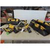 Image 1 : 4 Dewalt 20V Tools : 18 Gauge Brad Nailer, 6 1/2'' 