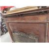 Image 6 : Oak Fireplace Mantle with Cast Fire Pit , Mirror 