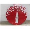 Image 4 : coca-cola tray and 12" diameter metal coke sign 