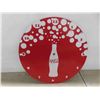 Image 6 : coca-cola tray and 12" diameter metal coke sign 