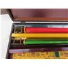 Image 3 : vintage mah-jongg set with racks, tiles and case 