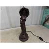 Image 3 : bronzed coloured  lady umbrella lamp 25" tall 