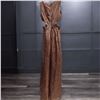 Image 3 : Long Brown Glittery Double Slit Party dress with waist cuts