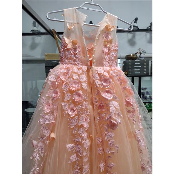 Brand New Long dress for girls (7-8 years) peach color