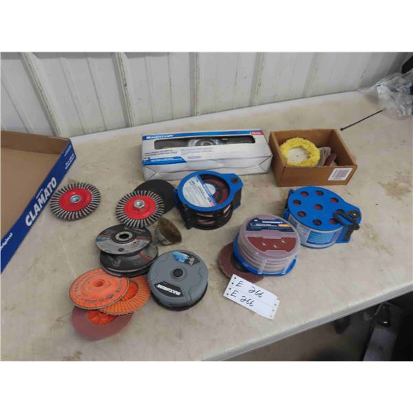 Angle Grinder, Wire Wheel, Sanding Discs & 