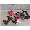 Image 1 : Milwaukee M18 Tool Set: Circular Saw, 1/2'' Drill, 1/4''