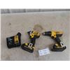 Image 1 : Dewalt 20V Cordless Tools : 1/2'' Drill, 1/4'' Impact