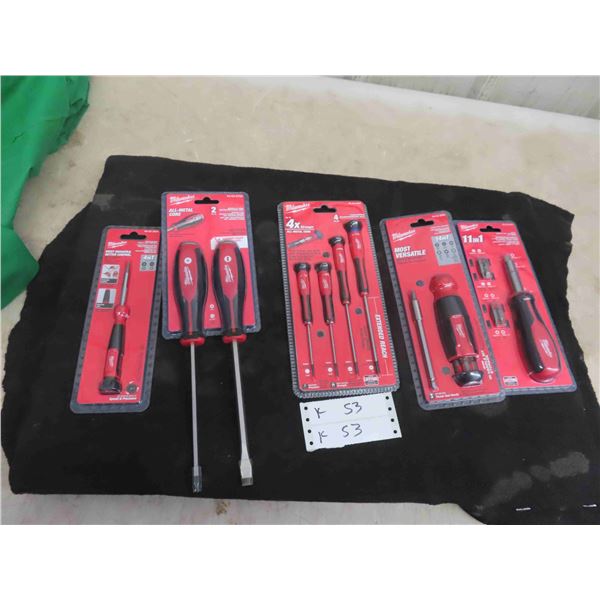 New 5 Sets Milwaukee Tools: 11 in 1 Multi Bit Driver, 