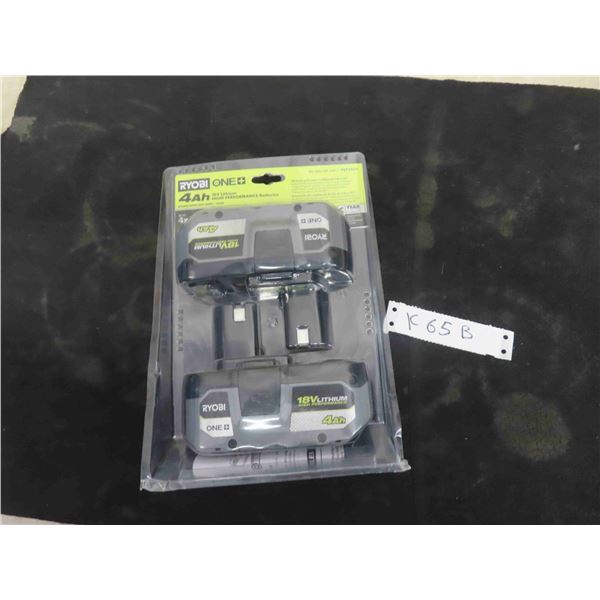 New Ryobi 4AH 18V 2 Pack of Batteries 